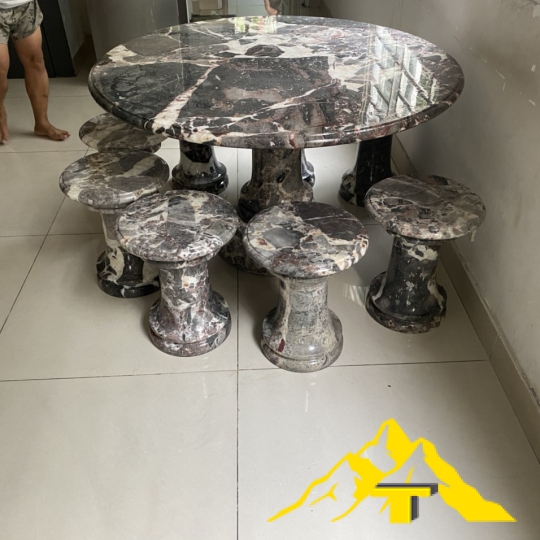 bàn ghế đá tự nhiên